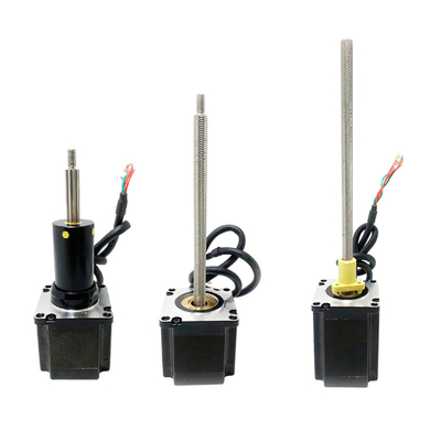 Nema 23 (57mm) motor stepper hybrid, bipolar, 4-lead, sekrup lead ACME, kebisingan rendah, umur panjang, kinerja tinggi.