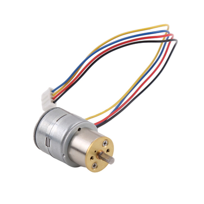 2 Fase High Precision 20mm Pm Stepper Motor Dengan Gearbox Bulat 18 Degree Step Angle untuk peralatan peralatan rumah tangga