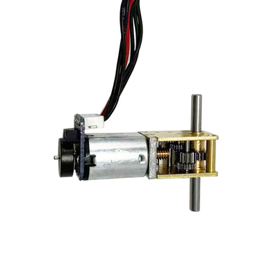 12 V Brush DC Gear Motor Dengan Worm Gearbox untuk Kunci Pintu Listrik