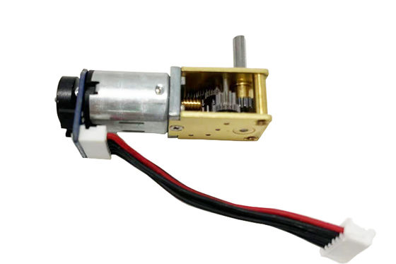 12mm Metal Gearbox sudut kanan Dengan N20dc Gear Motor 3v 6v 12v Dengan Encoder Motor Gear DC Kecil untuk Kunci Elektronik Dc Motor Sikat Listrik