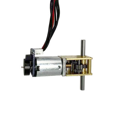 3V 5V 12V Right Angle Gearbox N20DC Worm Motor dengan Encoder Poros Output Ganda Micro DC Motor