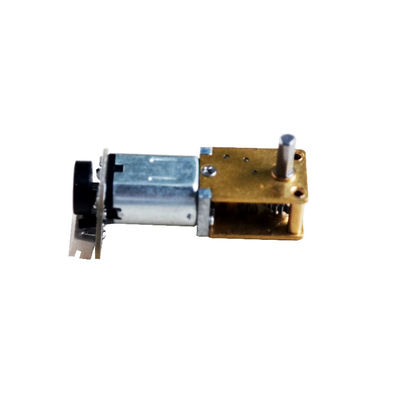 Kecepatan beban 2,4 ~ 6 ((V)) 12250 RPM Brush DC Gear Motor Dengan Worm Gear Box untuk Kunci Pintu Listrik